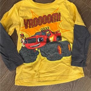 Nickelodeon Yellow & Gray 'VROOOM!' Monster Truck Long-Sleeve Tee